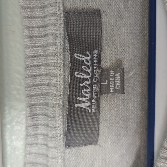 Marled | Gray Puff Sleeve Sweater Top Size Large - Picture 7 of 9